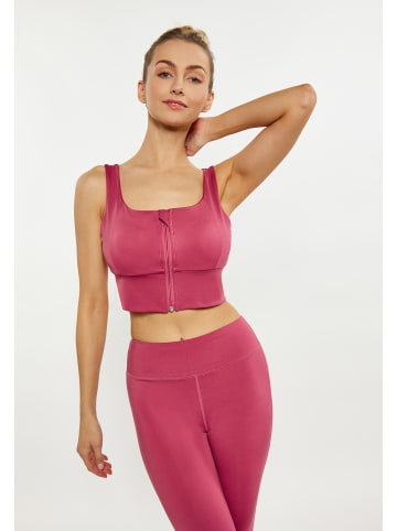 IZIA Damen Crop-Top in Dunkelrosa