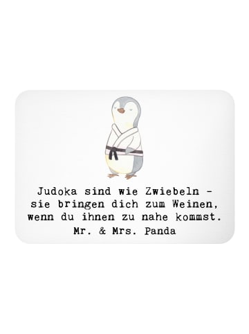 Mr. & Mrs. Panda magnet für kühlschrank Judo Zwiebel mit Spruch in Weiß