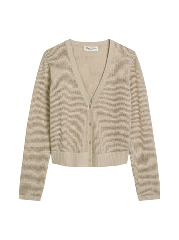 Marc O'Polo Ajour-Cardigan regular in Linen Beige