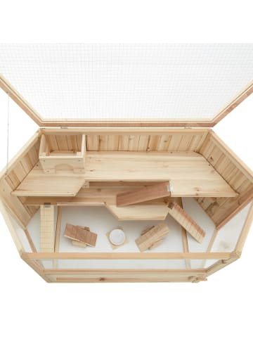 tectake Hamsterkäfig Benni 115 x 60 x 58 cm, braun