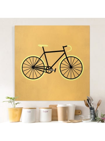 WALLART Leinwandbild - Fahrrad in Gelb in Orange