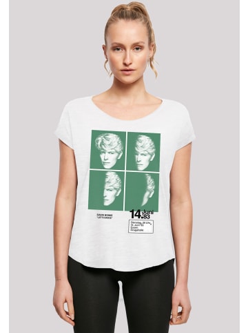 F4NT4STIC Long Cut T-Shirt David Bowie 1983 Concert Poster' in weiß