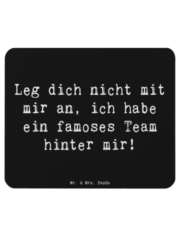 Mr. & Mrs. Panda Mauspad Spruch Im Team zuMenschmenarbeiten mit Spruch in Schwarz