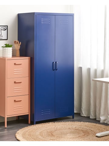 Beliani Kleiderschrank VARNA in Blau - (W) 76 x (H) 171 x (L) 50 cm