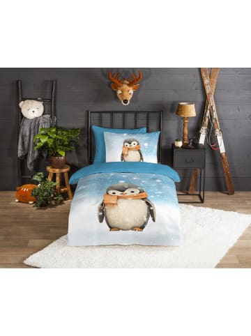 Good Morning Comfort Flanell Bettwäsche - Pingi in blau