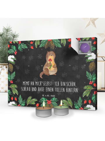 Mr. & Mrs. Panda Duftkerzen Adventskalender Otter Blumenstrauß m... in Kreidetafel