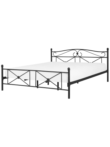 Beliani Doppelbett RODEZ in Schwarz - (W) 186 x (H) 92 x (L) 208 cm
