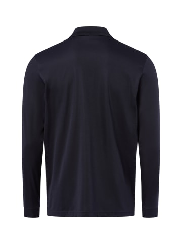 Ragman Langarm-Poloshirt - bügelleicht in marine - 0016