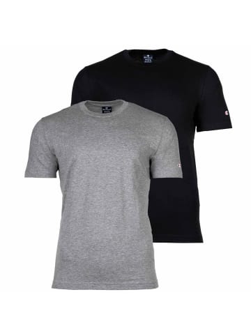 Champion T-Shirt 2er Pack in Schwarz/Grau