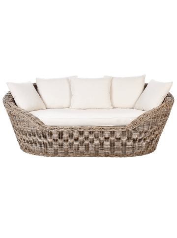 Beliani Sonneninsel CAVO in /Beige - (W) 227 x (H) 80 x (L) 124 cm