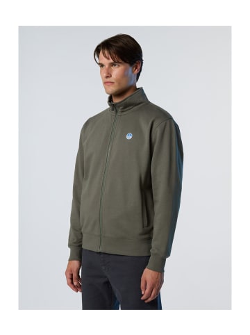 North Sails Sweatshirt mit Reißverschluss in Grau