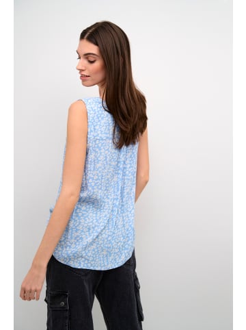 Kaffe Ärmellose Bluse KAamber Regular fit in Vista Blue / Chalk Flower