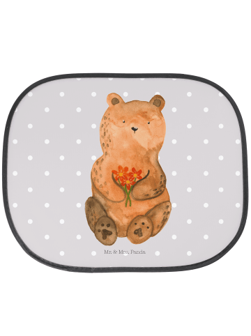 Mr. & Mrs. Panda Auto Sonnenblende Bär Dankbar ohne Spruch in Grau Pastell