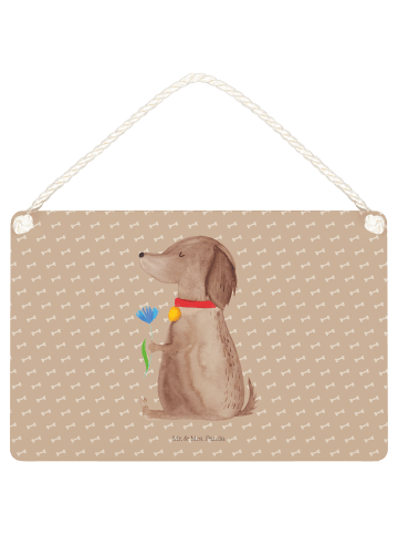Mr. & Mrs. Panda Wandtafel Hund Blume ohne Spruch in Hundeglück