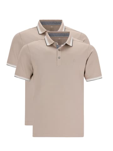 hajo Poloshirt Pique in Taupe