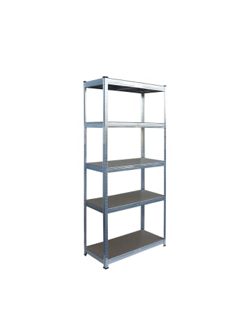 relaxdays 2 x Schwerlastregal in Silber - (B)75 x (H)150 x (T)30 cm
