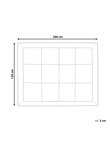 Beliani Topper MULHACEN in Weiß - (W) 120 x (H) 4 cm