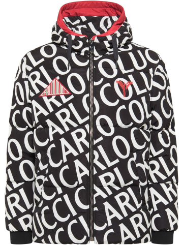 Carlo Colucci Winterjacke Cortesia in Schwarz / Weiß