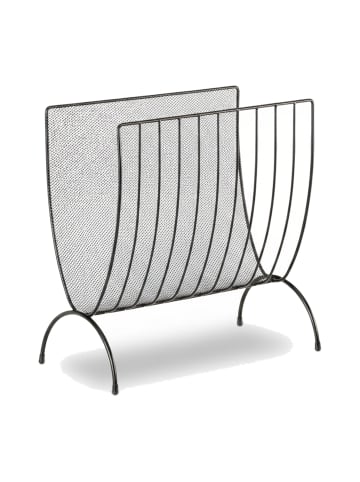 relaxdays Zeitungsständer in Schwarz - (B)34x (H)35 x (T)18 cm