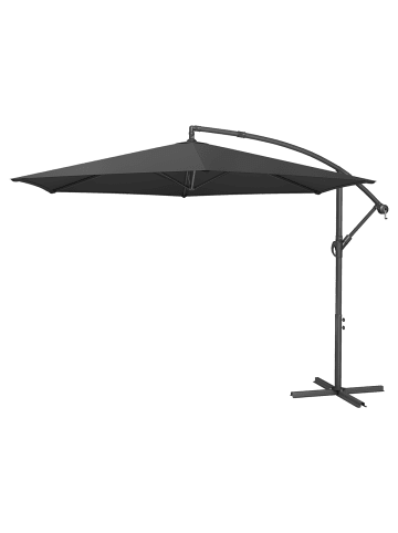 SONGMICS Sonnenschirm Sheld in Grau - (D)345 x (H)252 cm