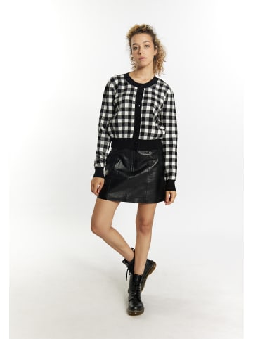 myMo ROCKS Damen Strickjacke in Schwarz Weiss