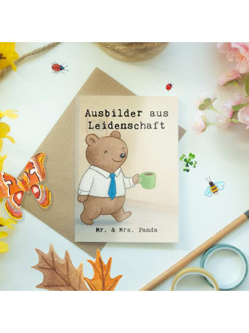 Mr. & Mrs. Panda Grußkarte Ausbilder Leidenschaft Design mit Spruch in Weiß