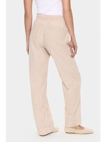 SAINT TROPEZ Casual Hose KiraSZ Lockere Passform in Brown Sugar