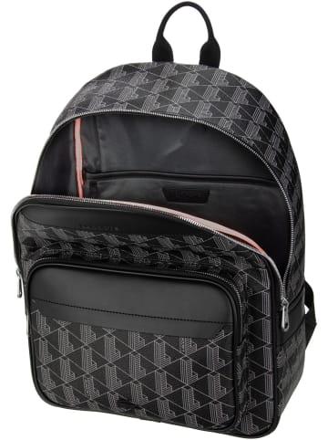 Lacoste Rucksack / Backpack The Blend 3649 in Monogram Noir Gris