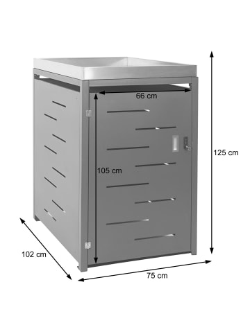 MCW 1er-/2er-Mülltonnenverkleidung H40 mit Pflanzkasten