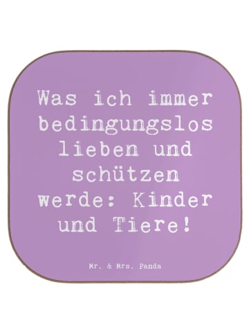 Mr. & Mrs. Panda Tischuntersetzer Spruch Schutz für Kinder mit S... in Lavendeltraum