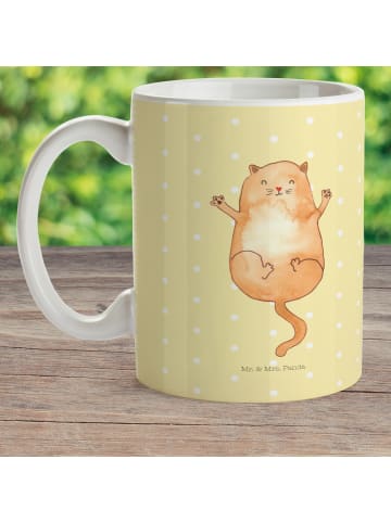 Mr. & Mrs. Panda Kindertasse Katze Umarmen ohne Spruch in Gelb Pastell