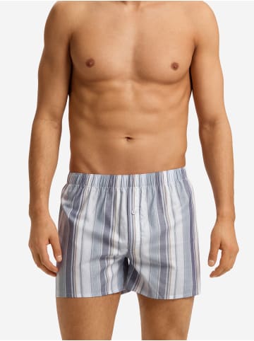 Hanro Boxer Fancy Woven in smokey blue stripe