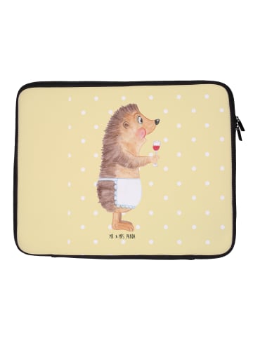 Mr. & Mrs. Panda Notebook Tasche Igel Wein ohne Spruch in Gelb Pastell