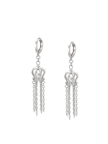 faina Women Drop Earrings in Silver White