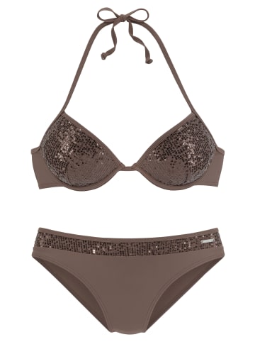 Bruno Banani Push-Up-Bikini in coffee