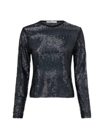 SAMSOE & SAMSOE Paillettenshirt Saruby in schwarz
