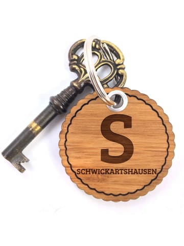 Mr. & Mrs. Panda Schlüsselanhänger Schwickartshausen mit Spruch in Braun