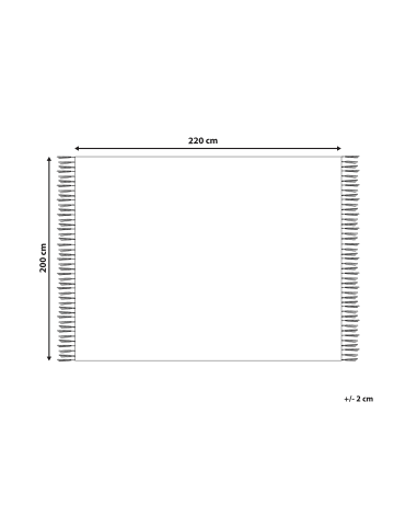Beliani Tagesdecke BERE in Weiß - (W) 200 x (H) 1 x (L) 220 cm