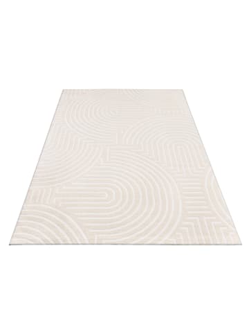 KADIMA DESIGN Teppich Kurzflor Unifarben Wohnzimmer in Creme