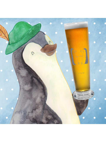 Mr. & Mrs. Panda Weizenbierglas Igel Liebe ohne Spruch in Transparent