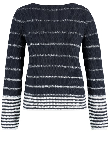 Gerry Weber Pullover Langarm Rundhals in Blau/Ecru/Weiss Ringel