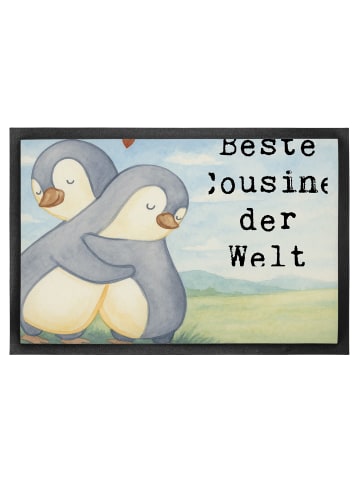 Mr. & Mrs. Panda Schmutzfangmatte Pinguin Beste Cousine der Welt... in Weiß