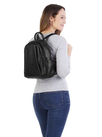 Samantha Look Rucksack echt Leder in schwarz