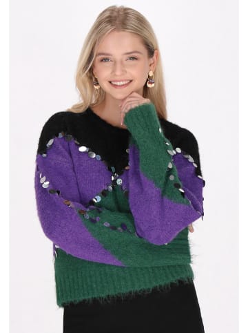 IZIA Pullover in Grün Mehrfarbig