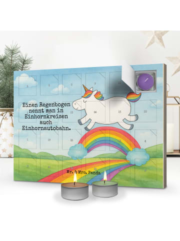 Mr. & Mrs. Panda Duftkerzen Adventskalender Einhorn Regenbogen D... in Weiß