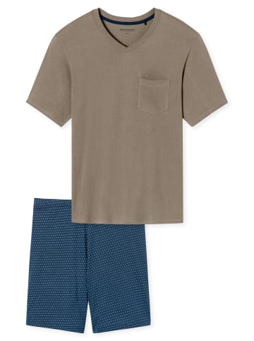 Schiesser Schlafanzug Comfort Essentials in Braun