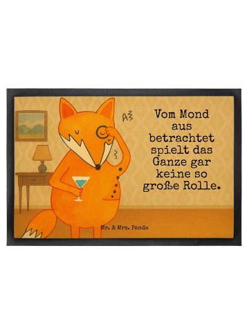 Mr. & Mrs. Panda Fußabtreter Fuchs Lord Design mit Spruch in Weiß