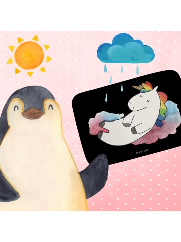 Mr. & Mrs. Panda Duschvorleger Einhorn Wolke 7 ohne Spruch in Schwarz