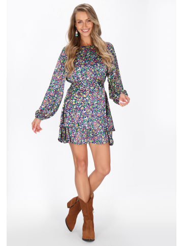 IZIA Women Dress in blue multicolor