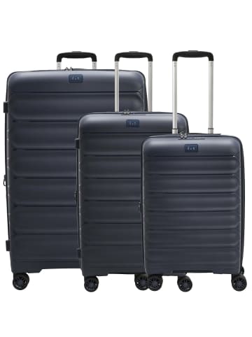 D&N Travel Line 4700+ - Trolley-Set 3tlg. (schwarz) in navy